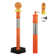 Flashing LED Battery Operated Barricade Beacon Light
